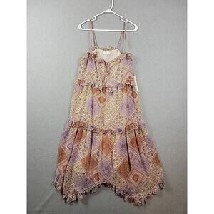 June & Hudson Multicolor Patterned Midi Dress